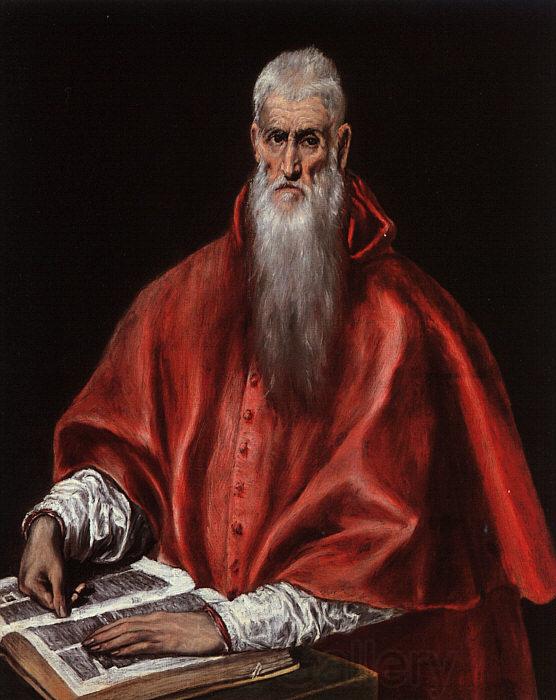 El Greco Saint Jerome as a Cardinal Spain oil painting art